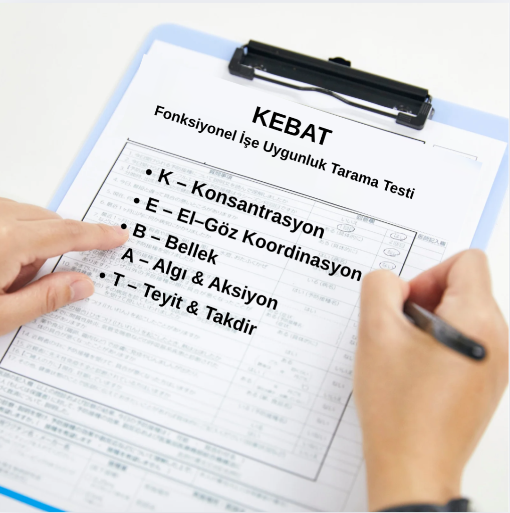 İş Sağlığı ve Güvenliğinde ''KEBAT Fonksiyonel İşe Uygunluk Tarama Testi - Modeli'' Uygulaması