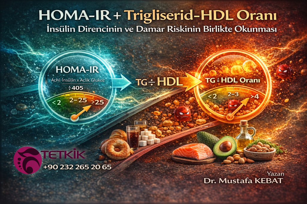HOMA-IR + Trigliserid–HDL Oranı: İnsülin Direncinin ve Damar Riskinin Birlikte Okunması